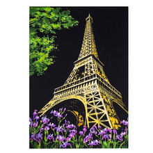 Load image into Gallery viewer, Eiffel Tower Scratch Art Board